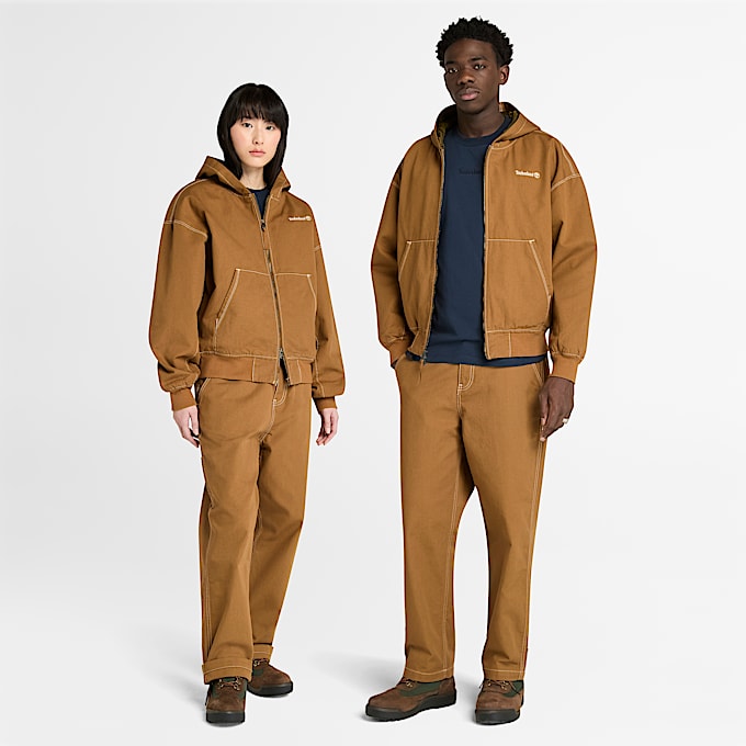 Washed Duck Canvas Hooded Bomber - 1