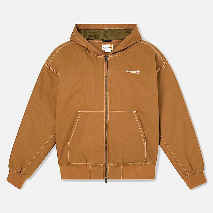 Washed Duck Canvas Hooded Bomber