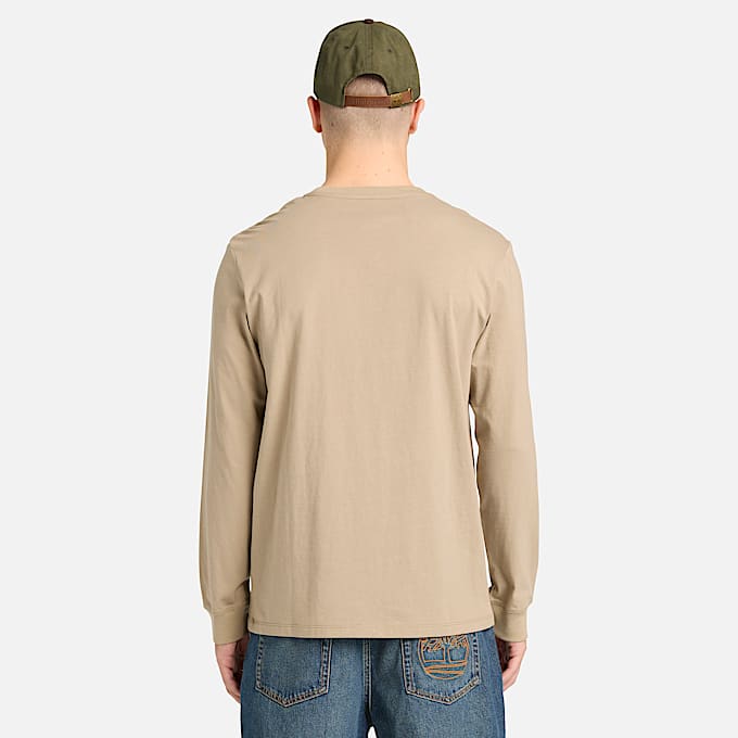 Mens Oyster River LongSleeve TShirt TBL Greige ALT8