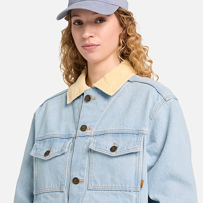Corduroy Collared Denim Jacket