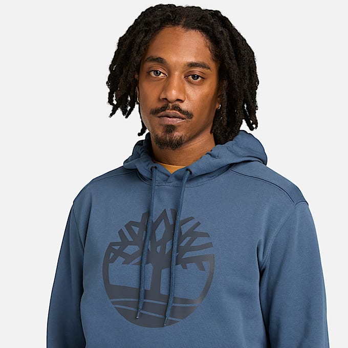 Mens Kennebec River Tree Logo Hoodie TBL Dark DenimDark Sapphire ALT3