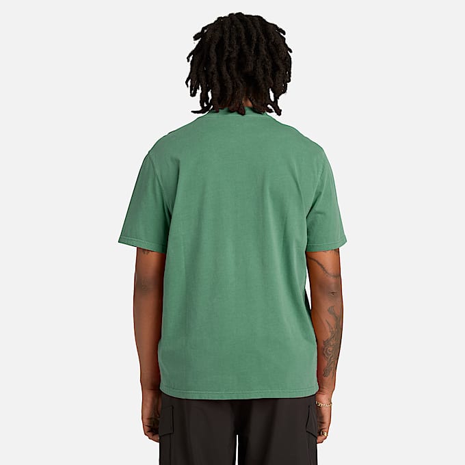 Mens Merrymack River Garment Dyed Chest Pocket TShirt TBL Forest Green ALT8