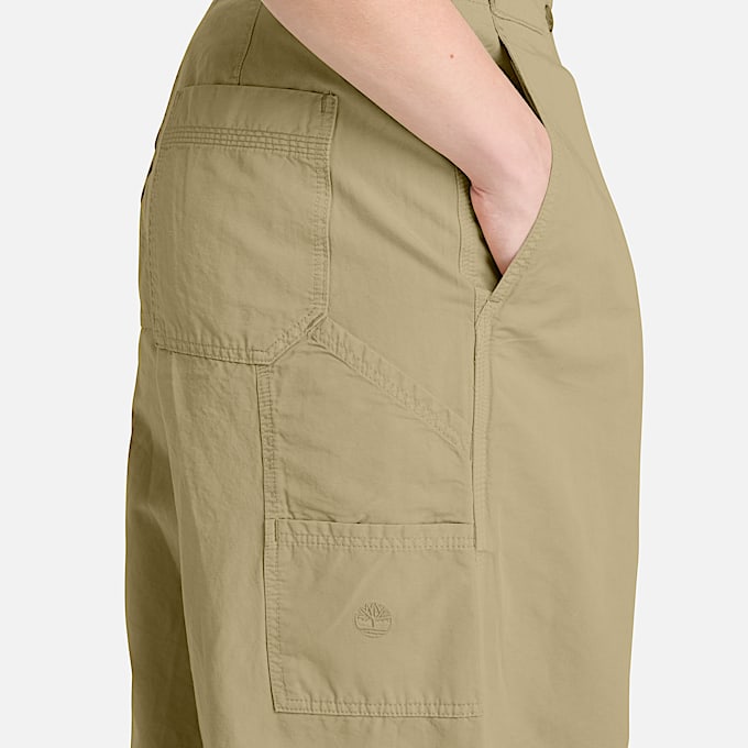 Womens Utility Cotton Linen Pant TBL Cassel Earth ALT3