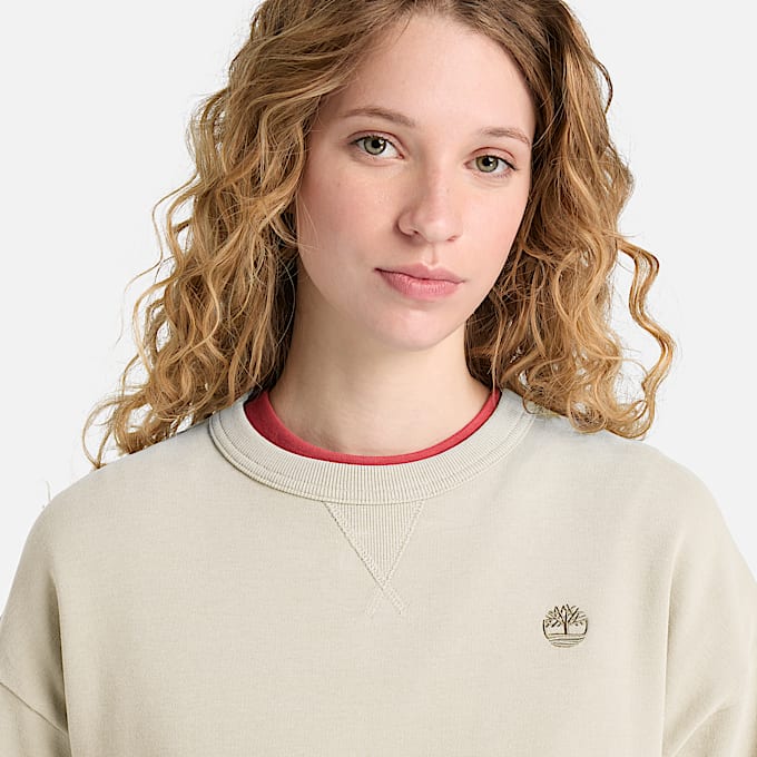 Womens Lush Crewneck Sweatshirt TBL Light Tan ALT3