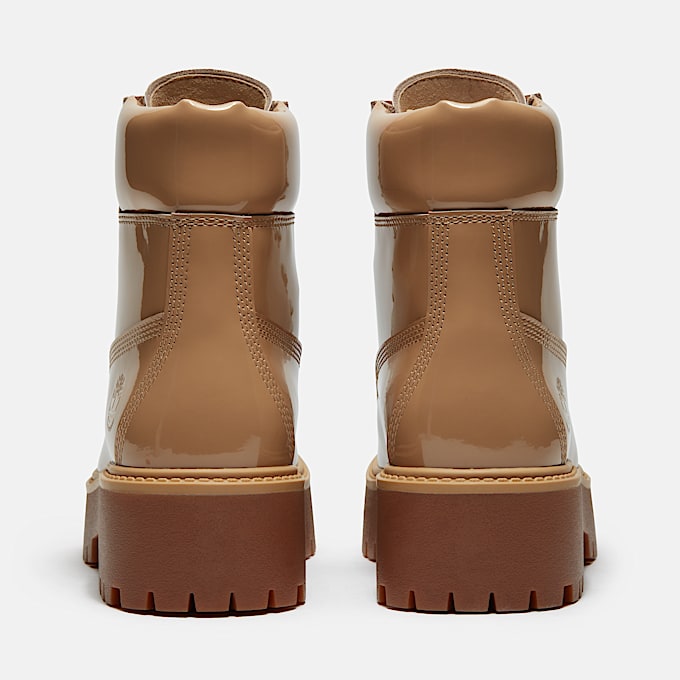 Womens Stone Street 6Inch Waterproof Platform Boot TBL Beige Patent Leather ALT5