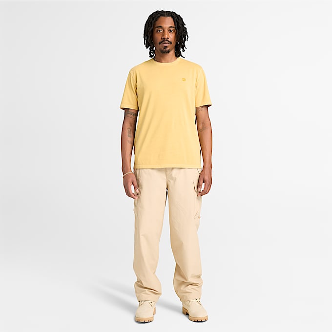 Playera manga corta Dunstan River Garment Dyed para Hombre TBL Oliva ALT2