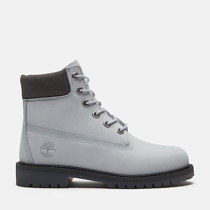 Junior Timberland Alpine Glacier 6Inch Waterproof Boot TBL Glacier Grey Nubuck HERO