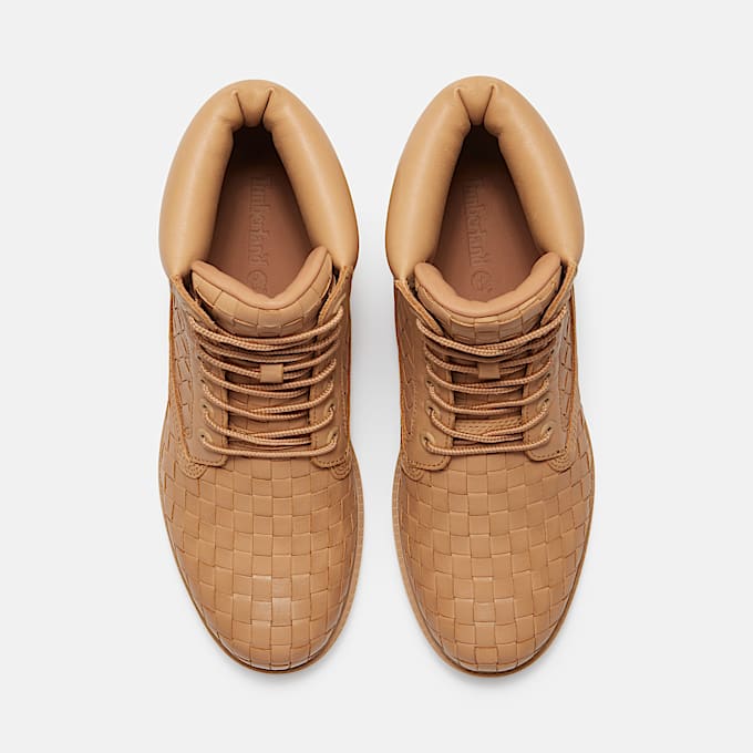 Mens Timberland Textured Premium 6Inch Boot TBL Beige FullGrain ALT2