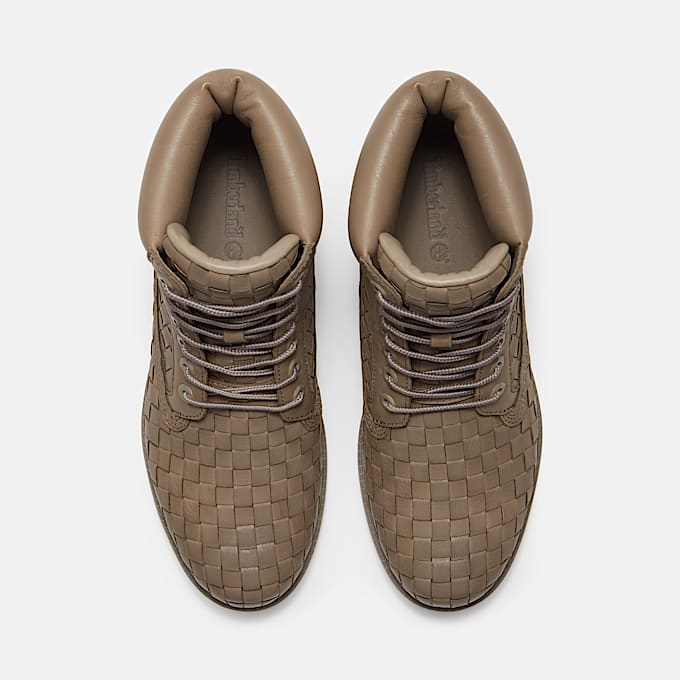 Mens Timberland Textured Premium 6Inch Boot TBL Olive FullGrain ALT2