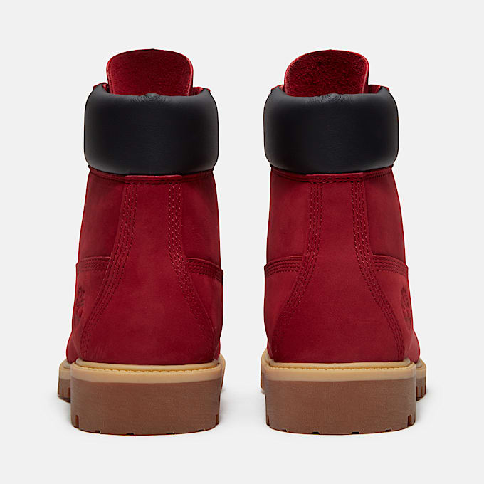 Mens Timberland Premium 6Inch Waterproof Boot TBL Dark Red Nubuck ALT5