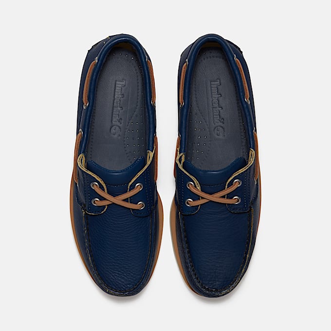 Mens Lake House Classic 2Eye Boat Shoe TBL Dark Blue FullGrain ALT2