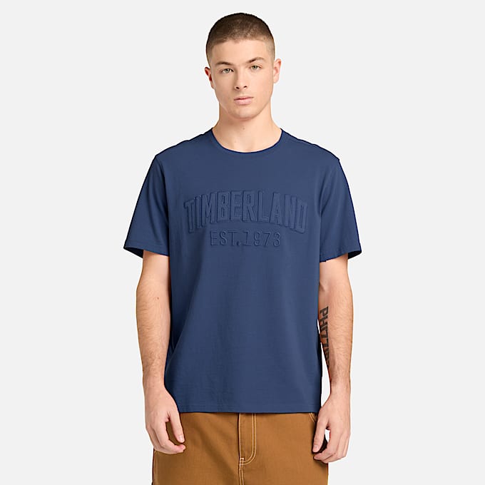 Mens Washed Embroidered Logo TShirt TBL Oceana ALT1