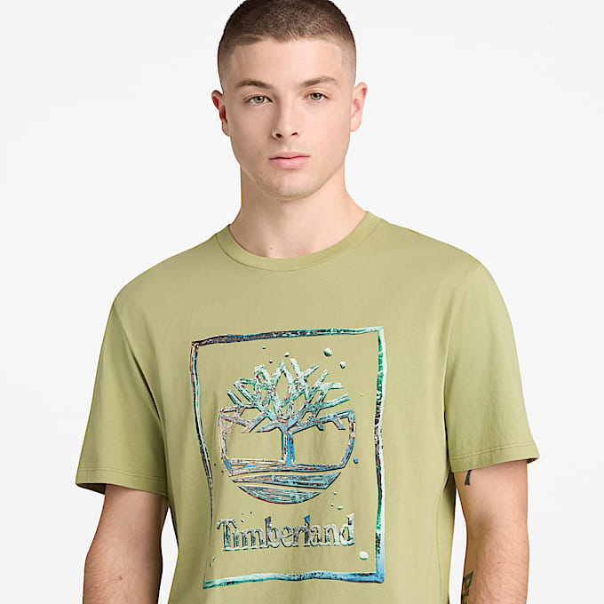 Mens Water Graphic Logo ShortSleeve TShirt TBL Sage ALT3