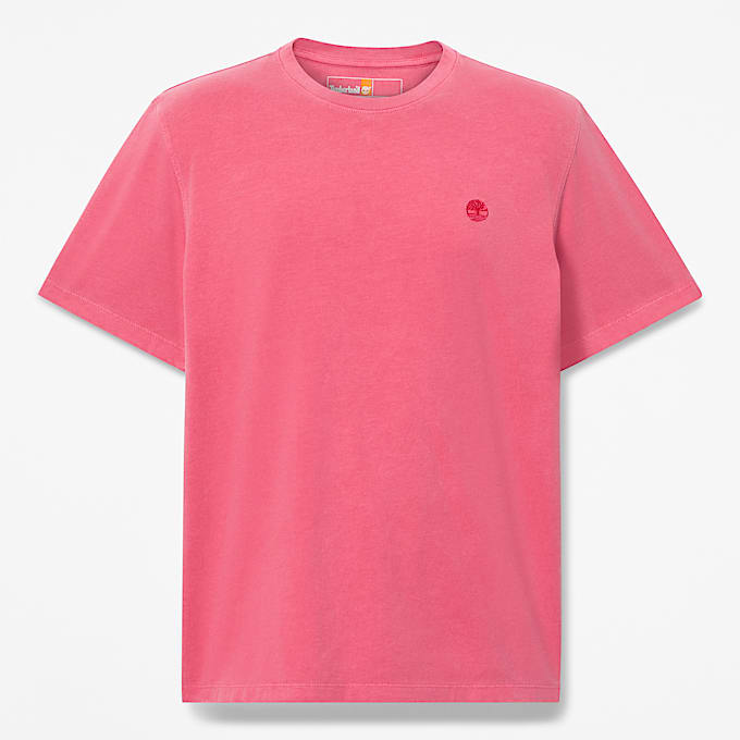 Mens Dunstan River Garment Dyed ShortSleeve TShirt TBL Berry Red HERO