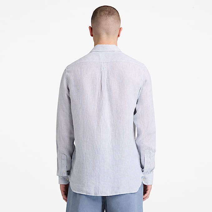 Mens Mill Brook Regular Fit Linen Shirt TBL Stone Wash ALT8