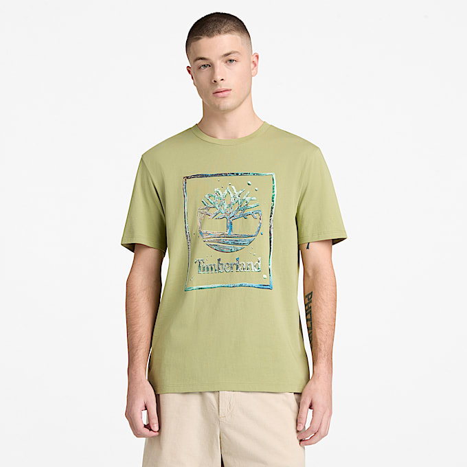 Mens Water Graphic Logo ShortSleeve TShirt TBL Sage ALT1