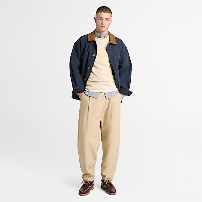 Mens Garment Dyed Logo Graphic TShirt TBL Light Tan ALT2