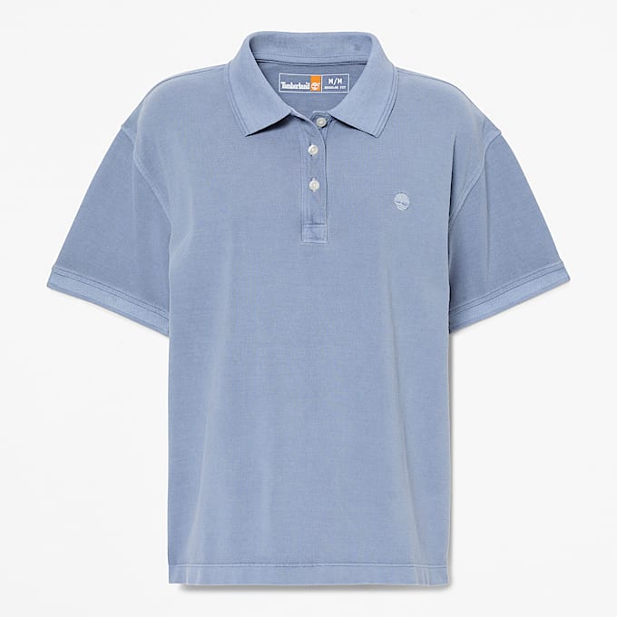Womens Garment Dyed ShortSleeve Pique Polo TBL Stone Wash HERO