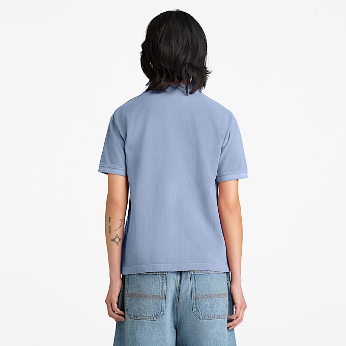 Womens Garment Dyed ShortSleeve Pique Polo TBL Stone Wash ALT8