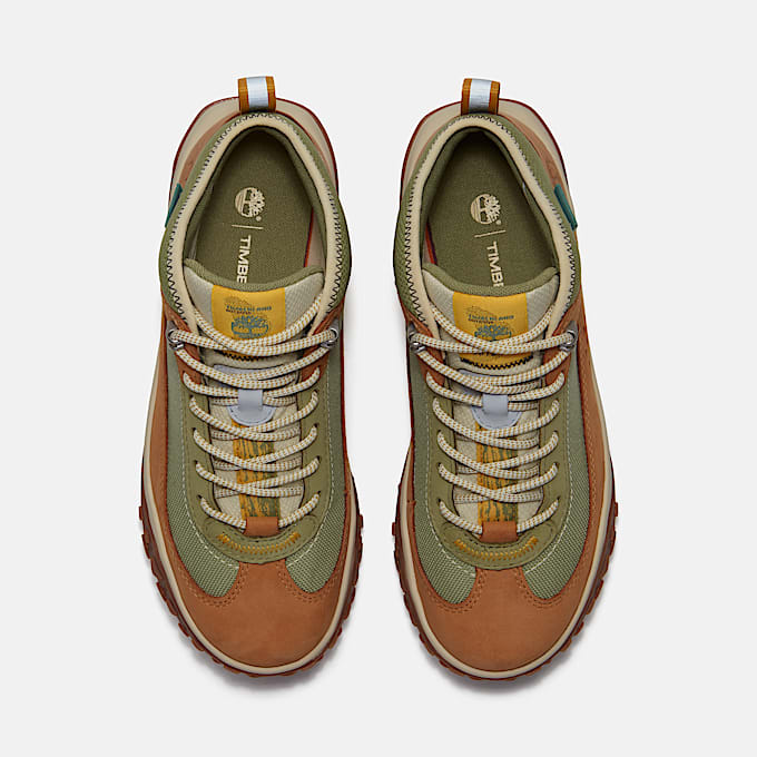 Tenis sneakers TimberCush Motion 7 Mid impermeables para mujer TBL Nobuck trigo ALT2