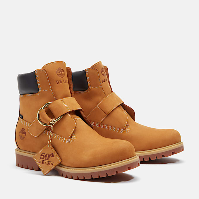 Mens Timberland x BEAMS Buckle Boot with GORETEX Membrane TBL Wheat NubuckBrown ALT4