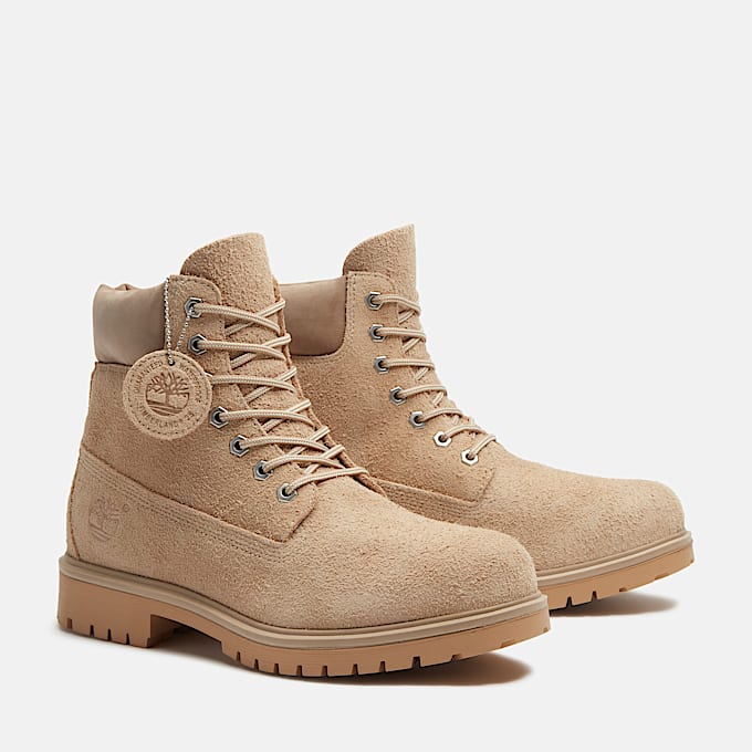 Mens Timberland 25 6Inch Waterproof Boot TBL Natural Suede ALT4