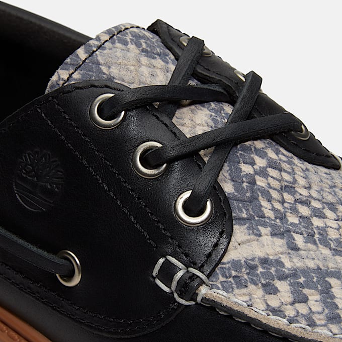 Womens Stone Street Platform Boat Shoe TBL Snake Print Suede ALT7