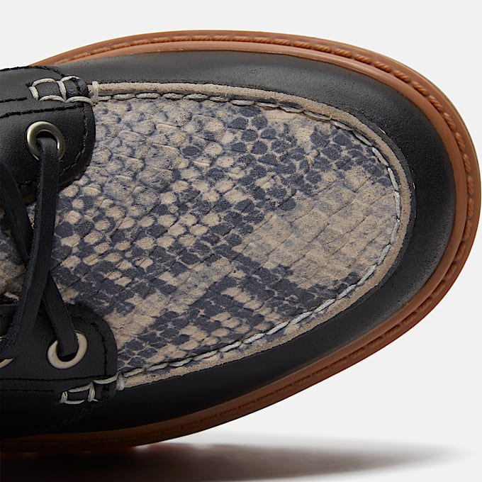 Womens Stone Street Platform Boat Shoe TBL Snake Print Suede ALT8