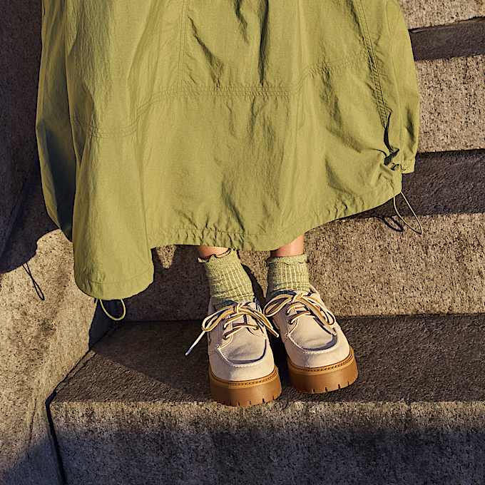 Womens Stone Street Platform Boat Shoe TBL Light Purple Suede ALTA