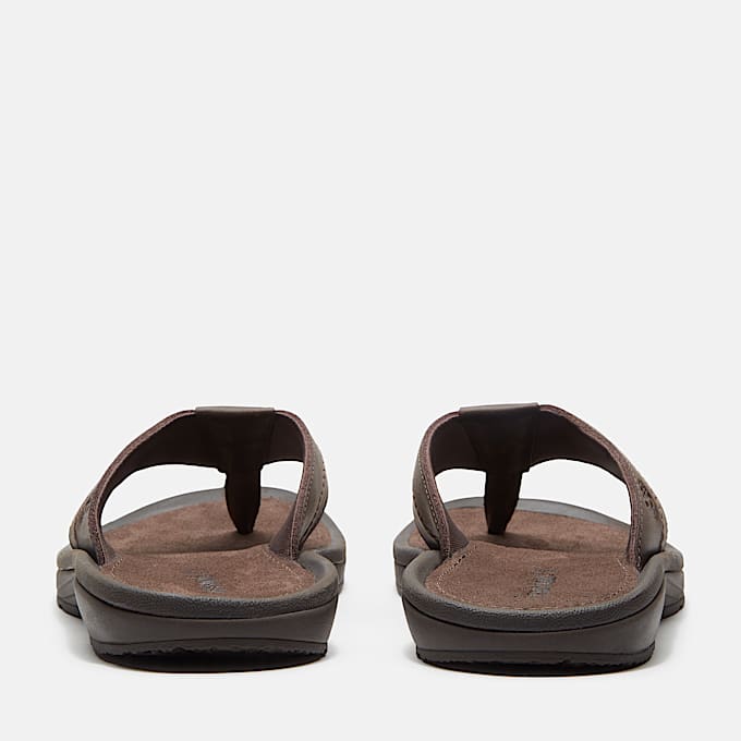 Mens Timberland Originals Slide Sandal TBL Dark Brown Leather ALT5