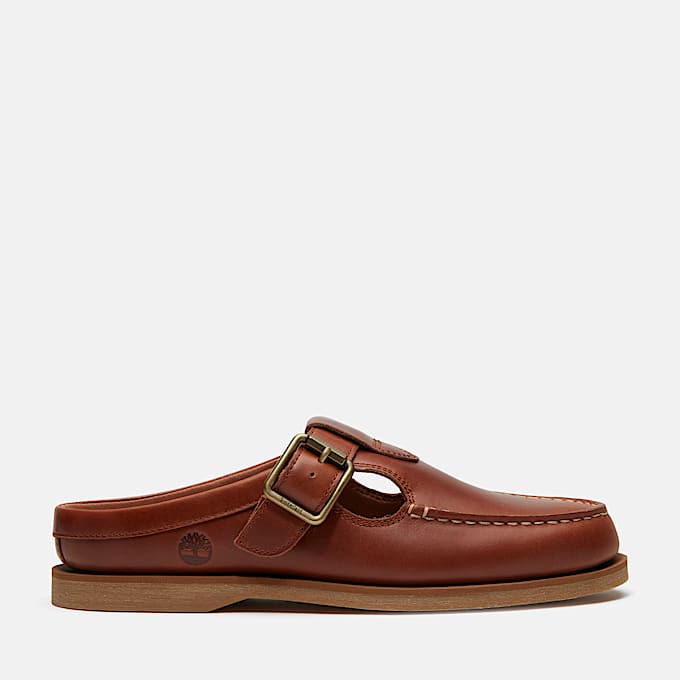 Womens Timberland Classic Boat Mule TBL Rust FullGrain HERO