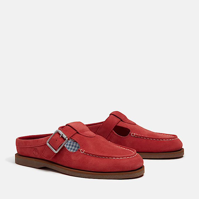 Womens Timberland Classic Boat Mule TBL Red Suede ALT4