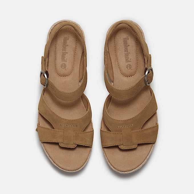 Womens Santorini Sun Backstrap Sandal TBL Beige Suede ALT2