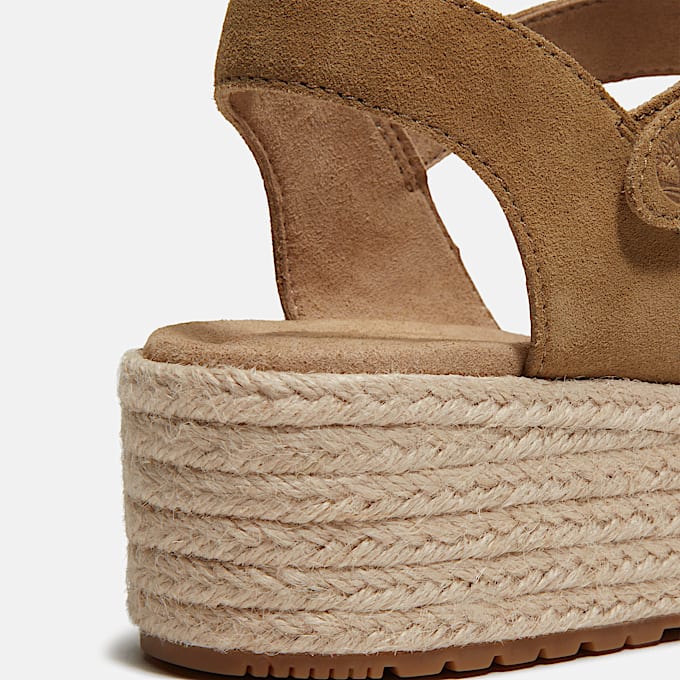 Womens Santorini Sun Backstrap Sandal TBL Beige Suede ALT7