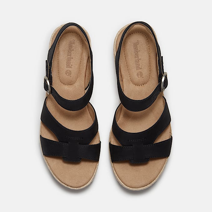 Womens Santorini Sun Backstrap Sandal TBL Black FullGrain ALT2