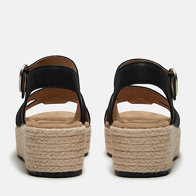 Womens Santorini Sun Backstrap Sandal TBL Black FullGrain ALT5