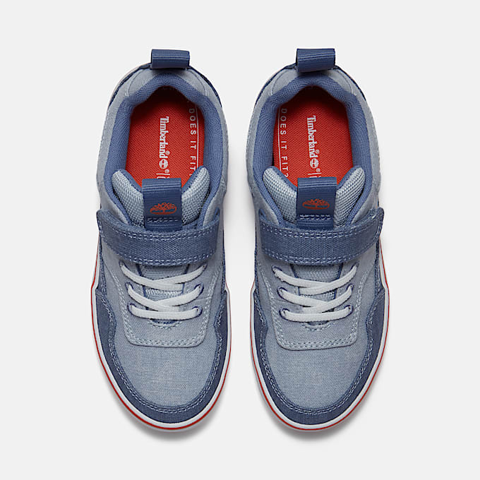 Youth Stone Jump HookandLoop Sneaker TBL Light Blue Canvas ALT2