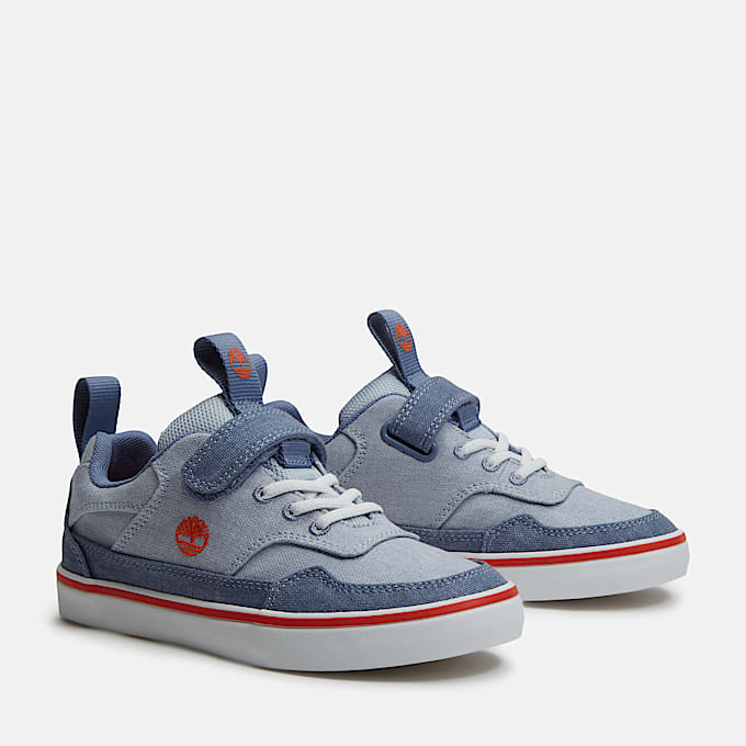 Youth Stone Jump HookandLoop Sneaker TBL Light Blue Canvas ALT4