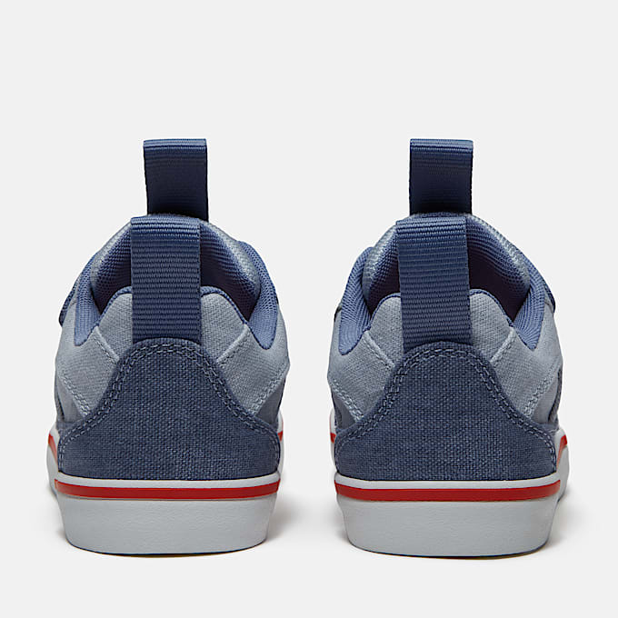 Youth Stone Jump HookandLoop Sneaker TBL Light Blue Canvas ALT5