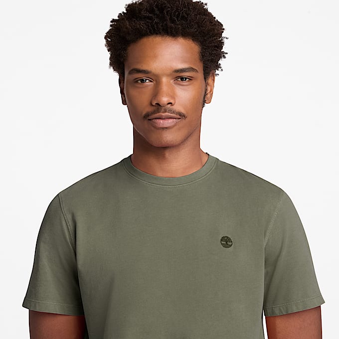 TShirt de manga cortaDunstan River Garment Dye para hombre TBL Verde hoja ALT3
