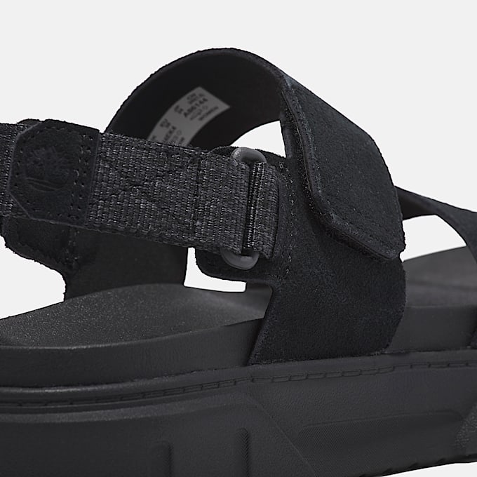 Womens Greyfield Backstrap Sandal TBL Black Suede ALT7