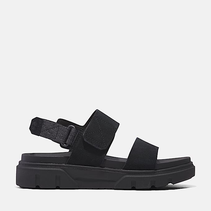 Womens Greyfield Backstrap Sandal TBL Black Suede HERO