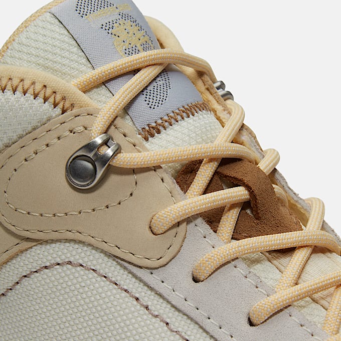 Tenis sneakers TimberCush Motion 7 Mid impermeables para mujer TBL Nobuck beige claro ALT7