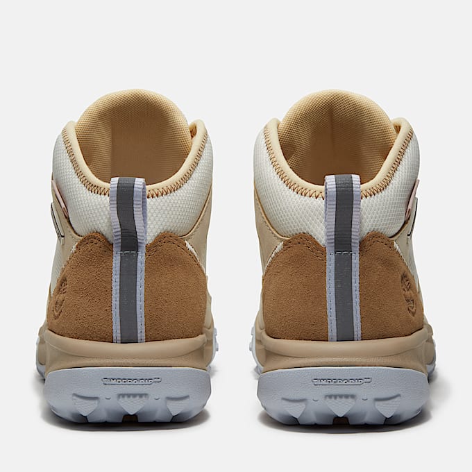 Tenis sneakers TimberCush Motion 7 Mid impermeables para mujer TBL Nobuck beige claro ALT5