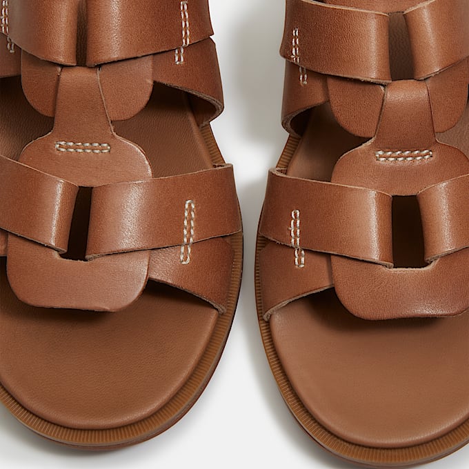 Sandalias Calista Bay Fisherman para mujer TBL Marrn Grano completo ALT7