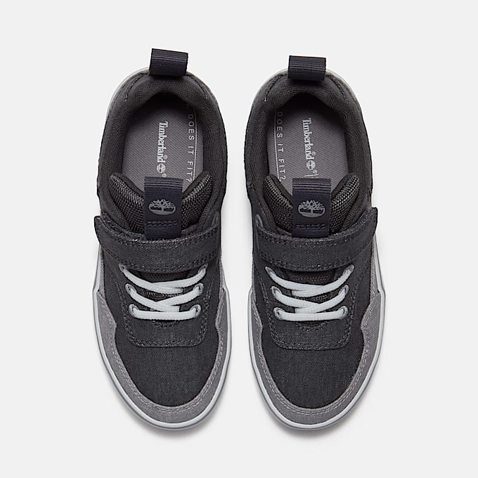 Youth Stone Jump HookandLoop Sneaker TBL Dark Grey Canvas ALT2