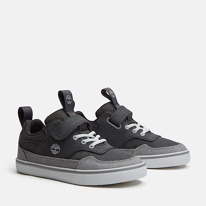 Youth Stone Jump HookandLoop Sneaker TBL Dark Grey Canvas ALT4