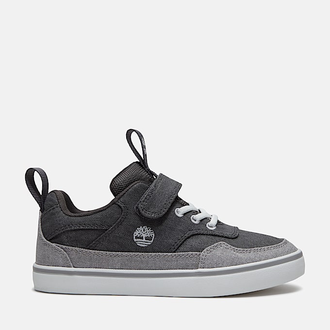 Youth Stone Jump HookandLoop Sneaker TBL Dark Grey Canvas HERO