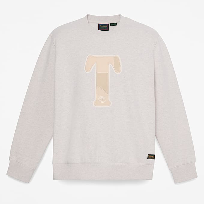 Sudadera de cuello redondo con parches para Hombre TBL Color avena claro Melange HERO