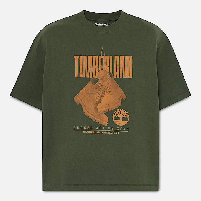 Playera de manga corta Rugged Boot para Hombre TBL Verde oscuro HERO